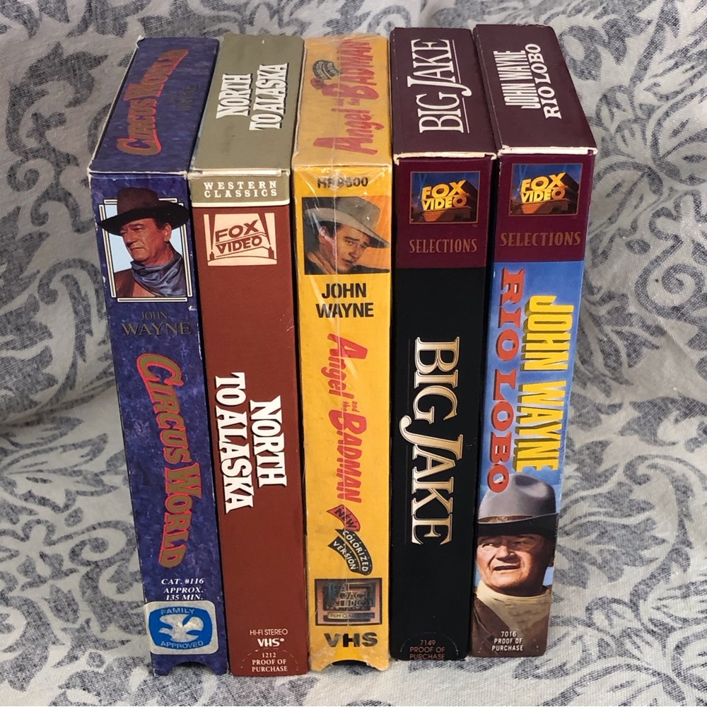 VHS 5 Tapes Classic John Wayne Collection